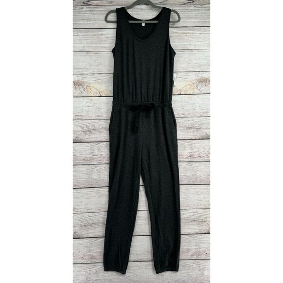 Daily Ritual‎ Supersoft Terry Sleeveless Jumpsuit Women's S Dark Gray NEW - Picture 1 of 13